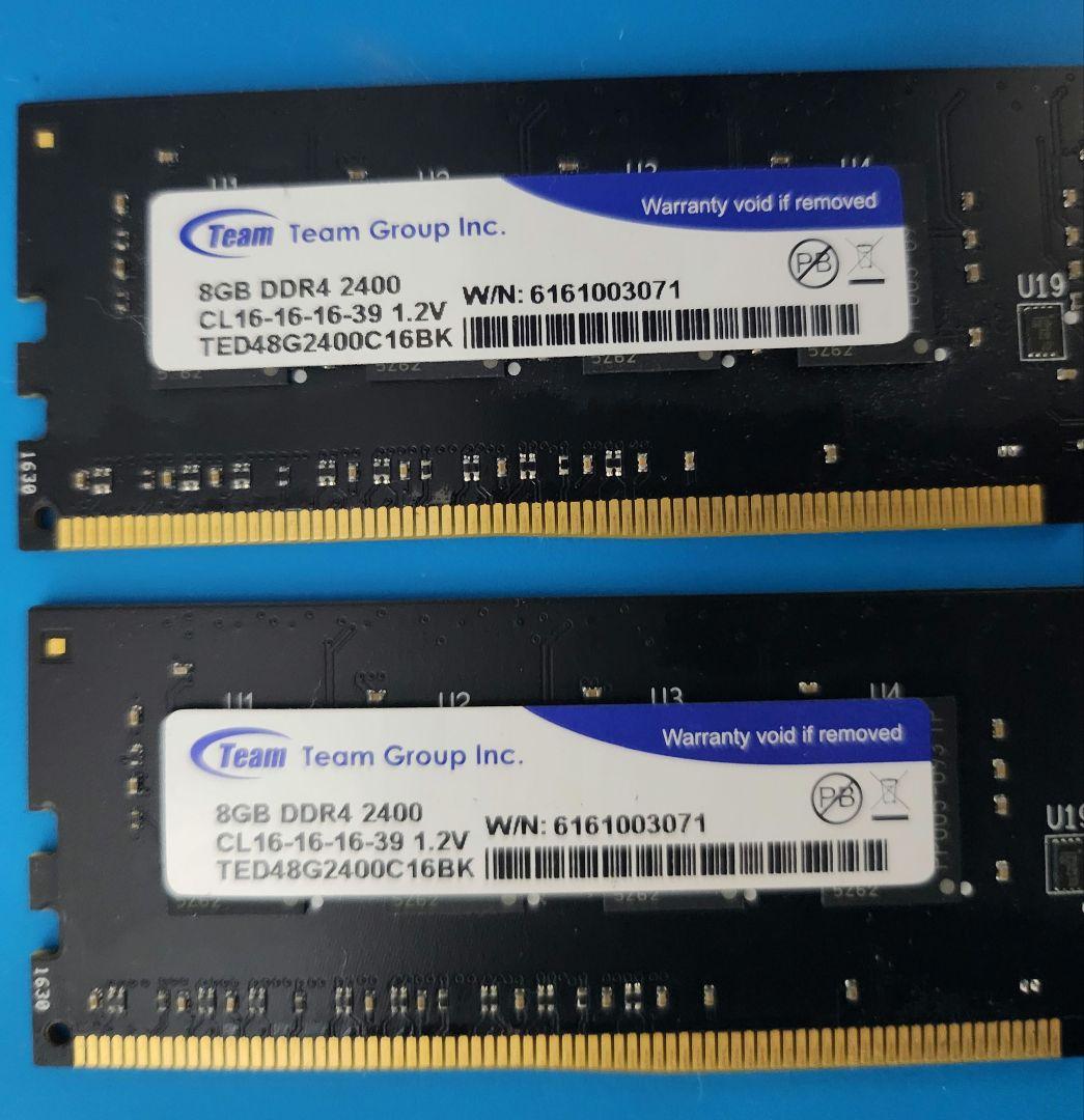 Team DDR4 8GB ×2 計16GB 2400MHz