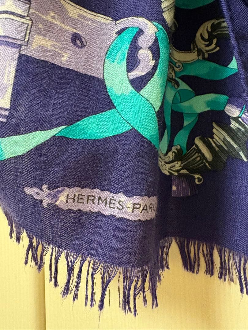 HERMES カシシル　カシミヤ　シルク　ストール エルメス
