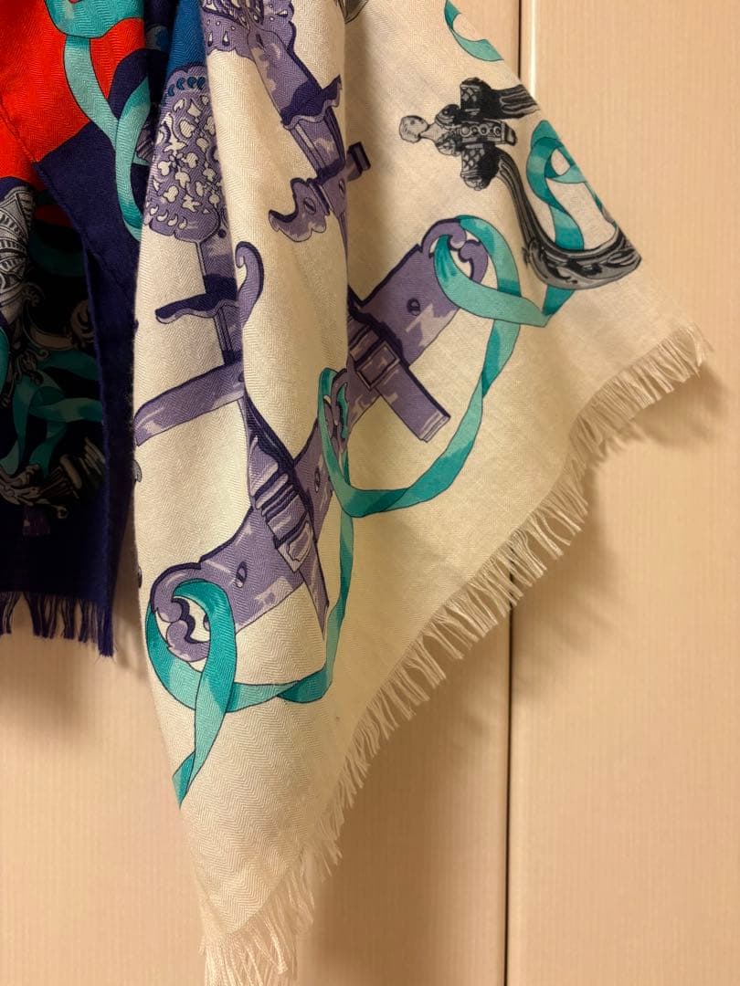 HERMES カシシル　カシミヤ　シルク　ストール エルメス