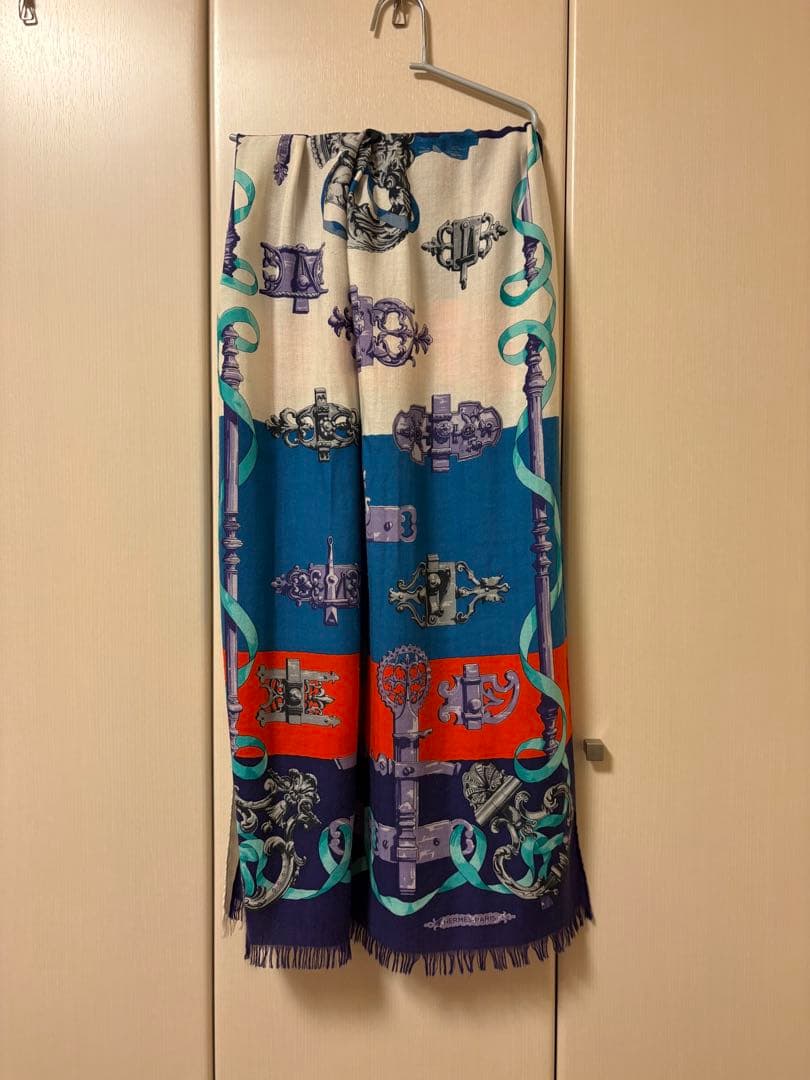 HERMES カシシル　カシミヤ　シルク　ストール エルメス