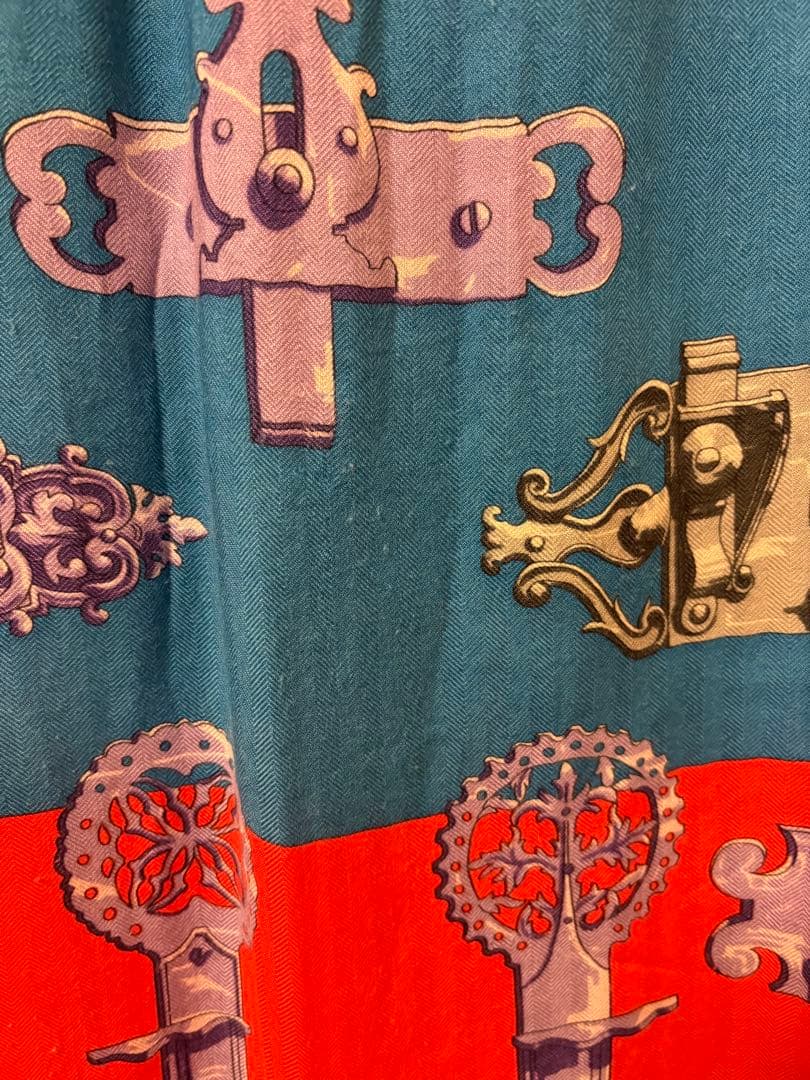 HERMES カシシル　カシミヤ　シルク　ストール エルメス