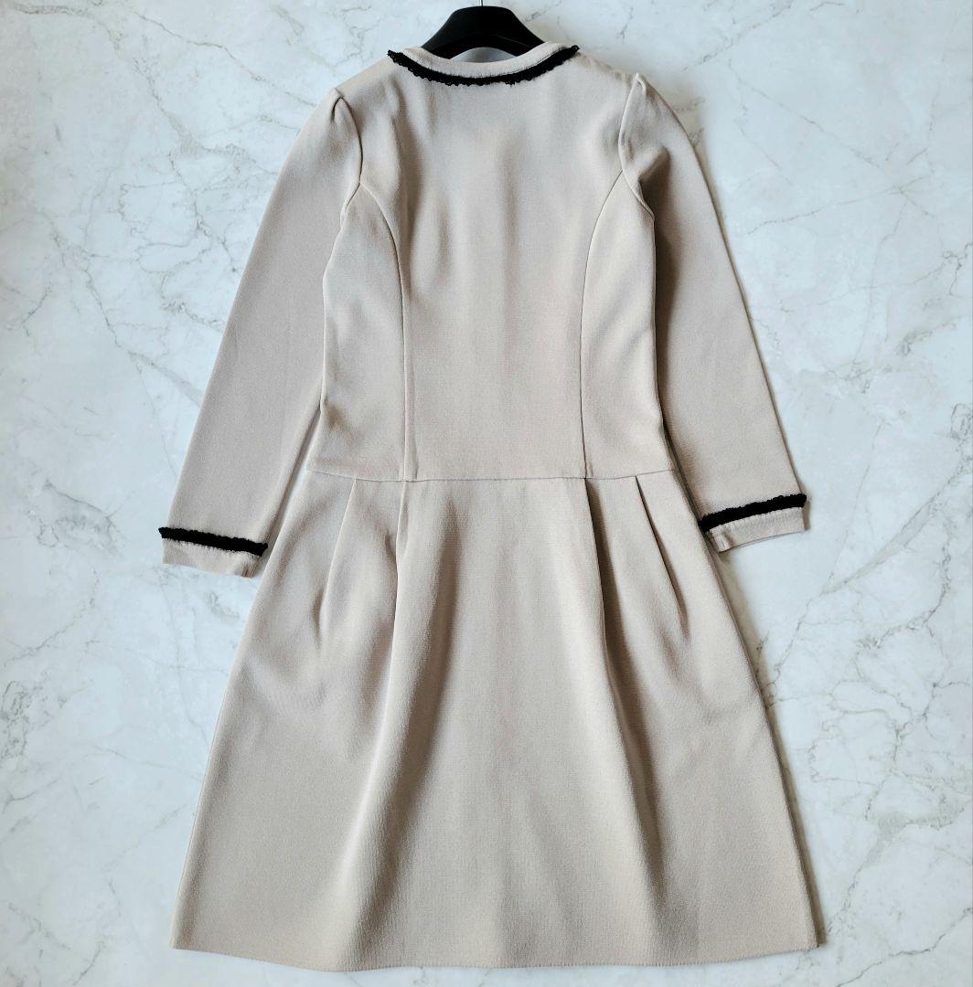 【美品】Rene ルネ ダブル パール ピークス ニット ワンピース コート