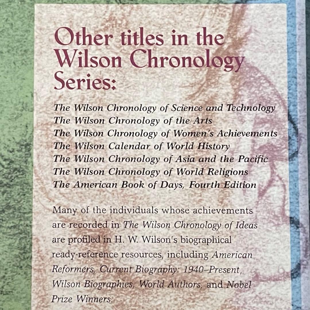 洋書 The Wilson Chronology of Ideas
