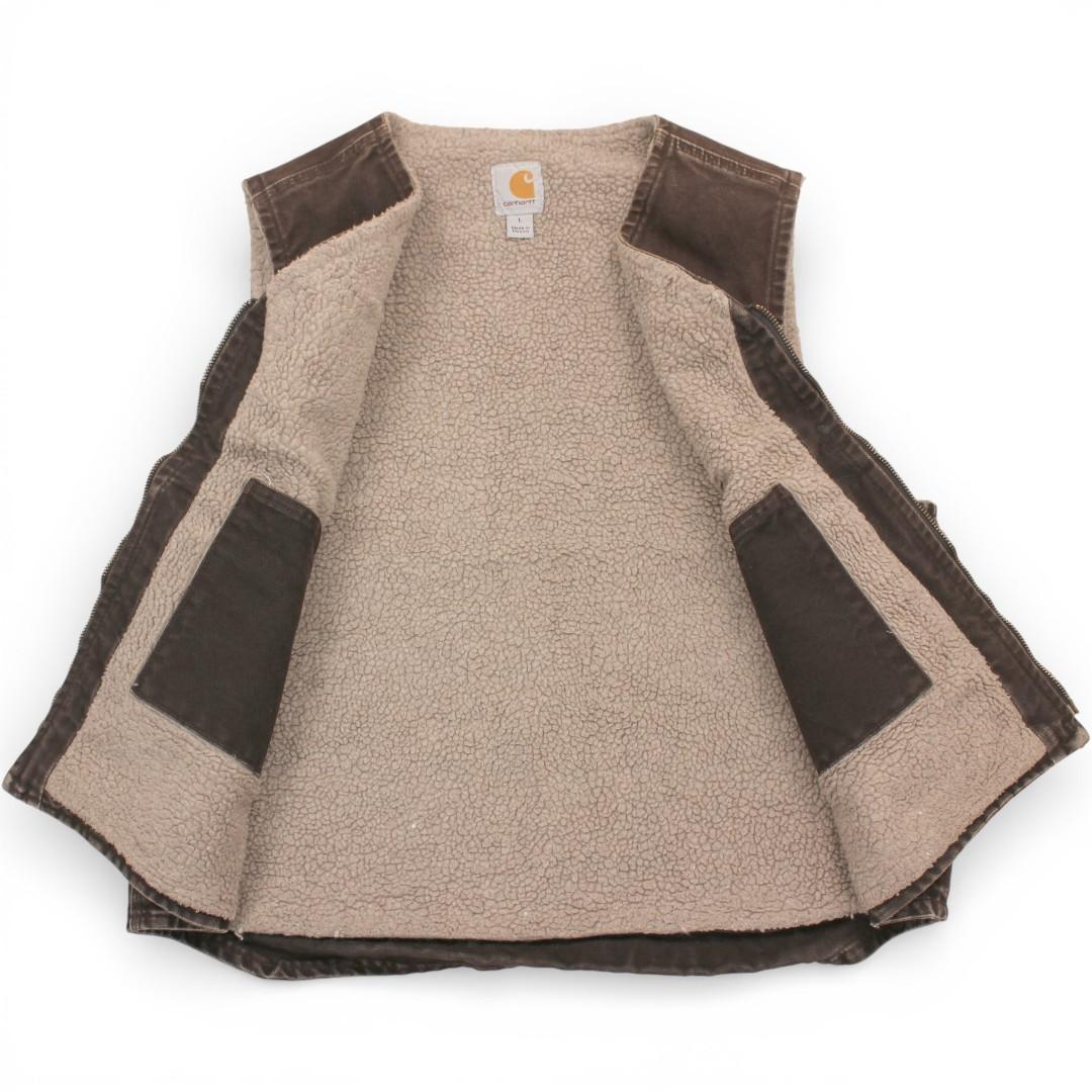 古着 Carhartt カーハート ダックベスト 裏地ボア tch724