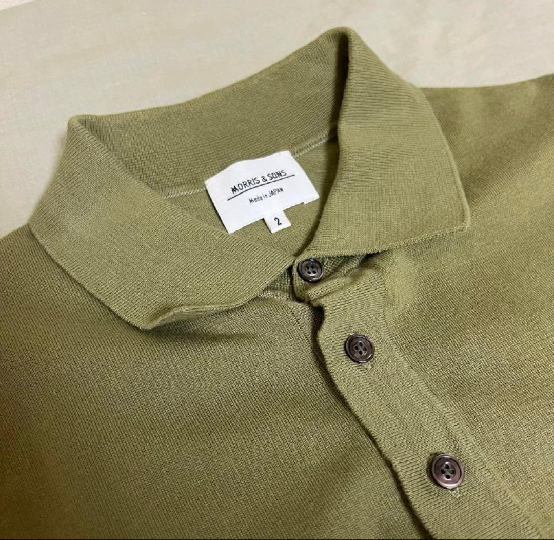 【美品】ビショップ購入MORRIS & SONS 半袖ニットポロ