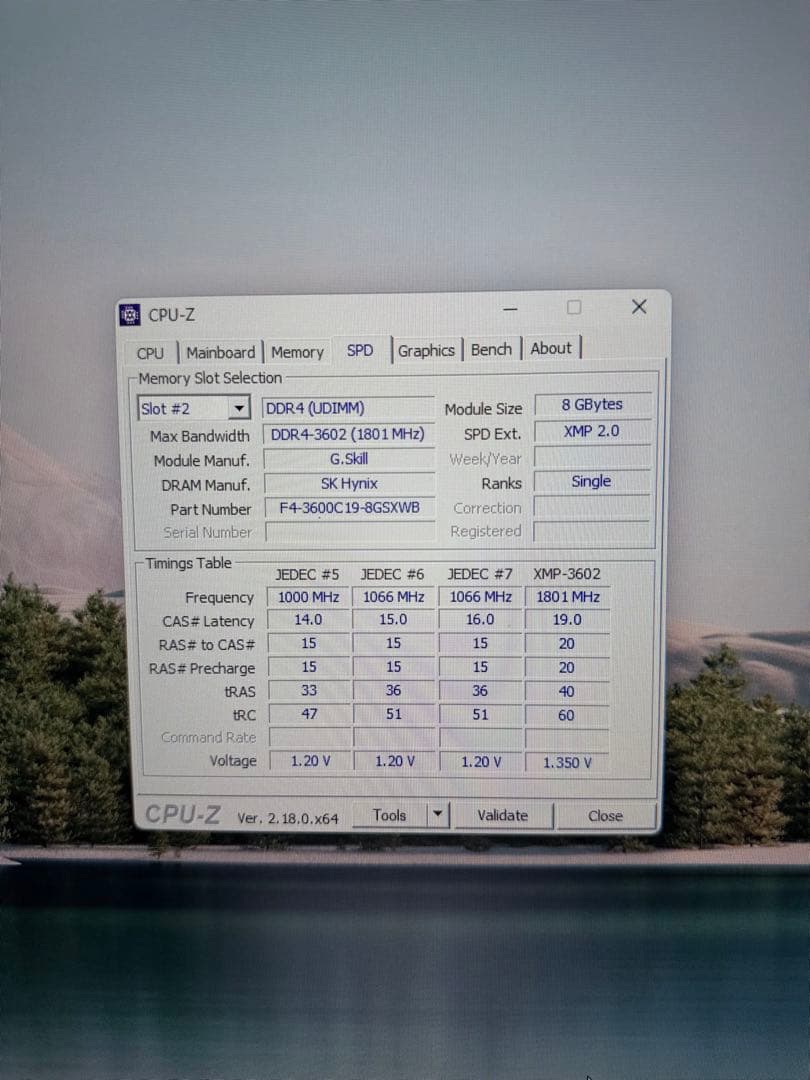 メモリー G.SKILL Sniper X DDR4-3600 16GB (8GBx2