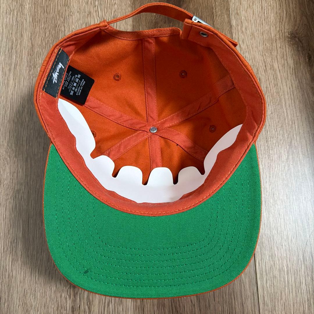 STUSSY オレンジキャップ コットン100%