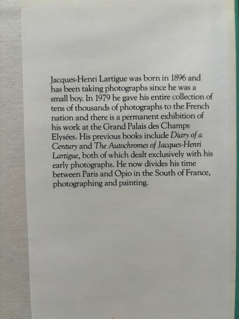 Lartigue: Photographs 1970-1982 ラルティーグ