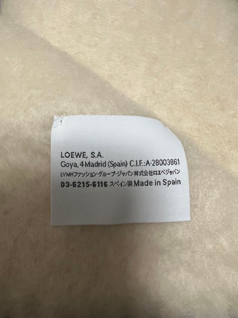 LOEWE モヘアマフラー ホワイト
