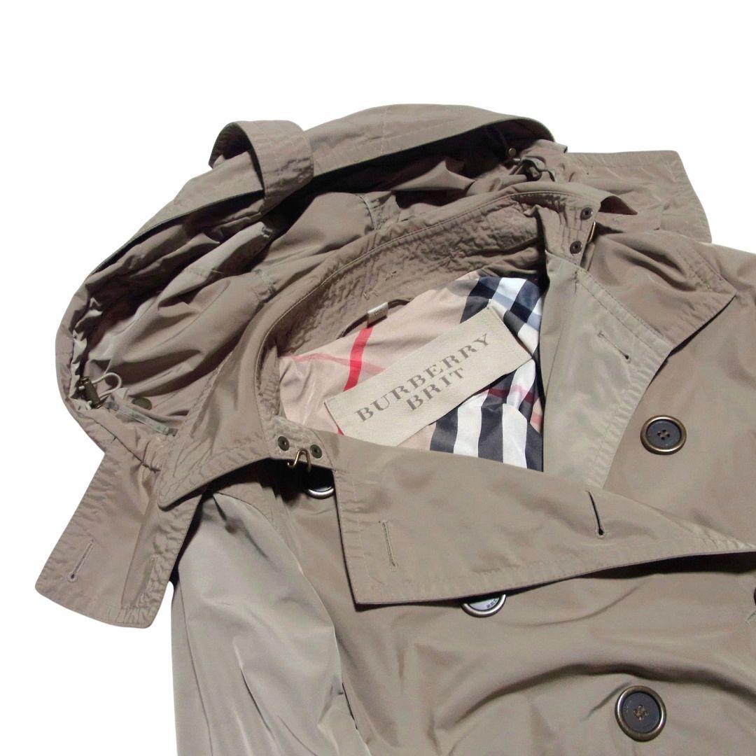 BURBERRY BRIT バーバリー ブリット フード トレンチコート 38