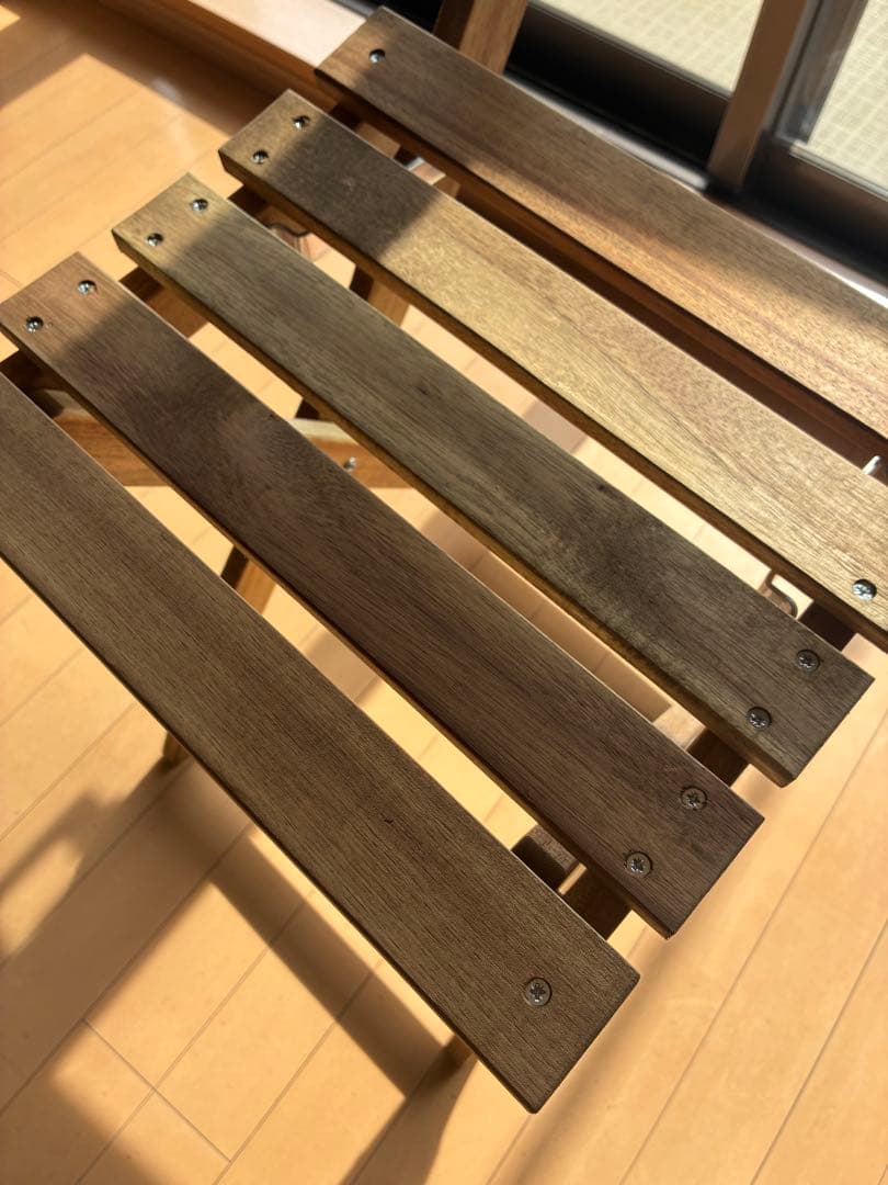 IKEAイケア　アスクホルメン 屋外 テーブル チェア2脚・クッションセット