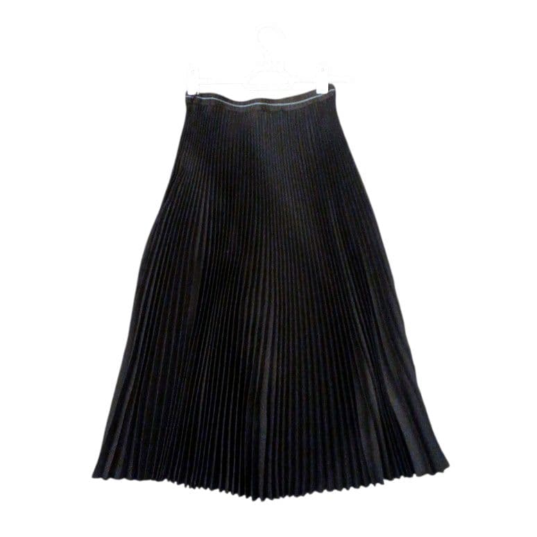 PRADA プラダ ウエストロゴ プリーツスカート P199N ブラック