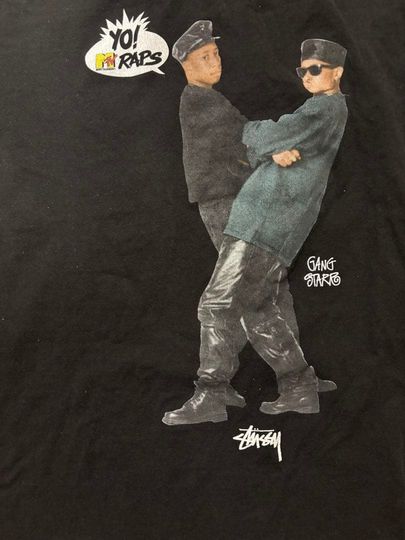 Stussy Gang Starr フォトTシャツ Sサイズ ブラック