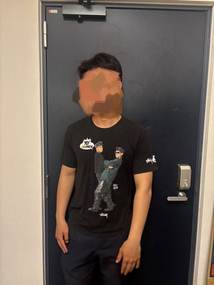 Stussy Gang Starr フォトTシャツ Sサイズ ブラック