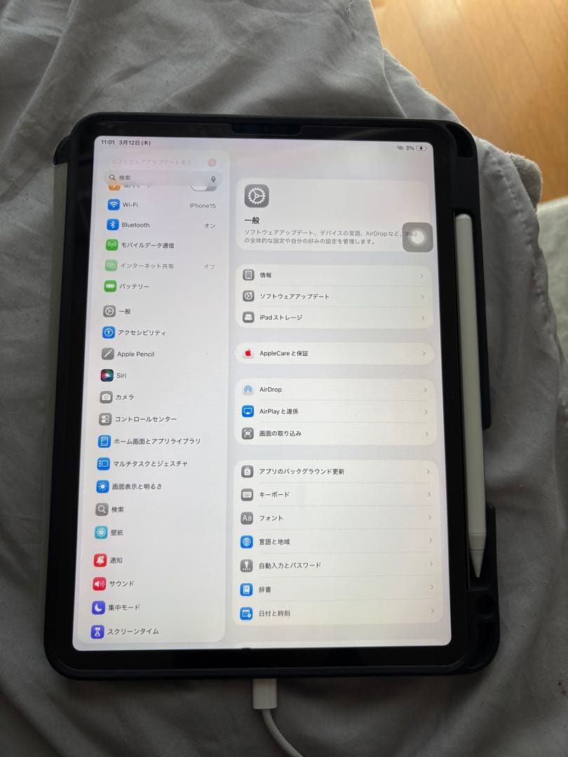 iPad Pro11インチWi-Fi+Cellular最大容量87%