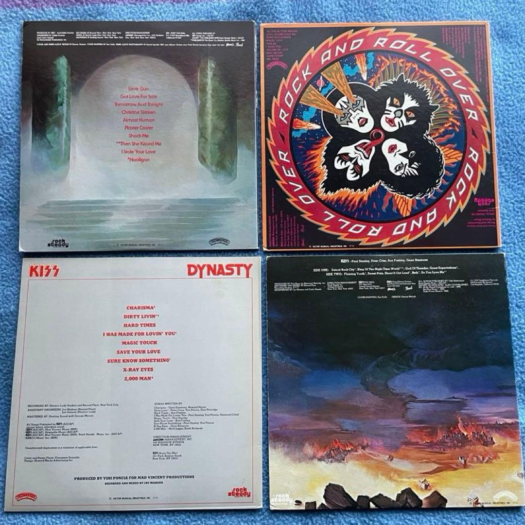 KISS レコード 4枚セット売り。 LOVE GUN 、DYNASTY、他