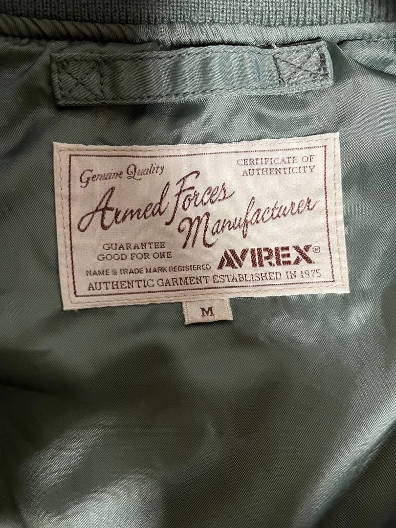 AVIREX MA-1 フライトジャケット L-2 USAFA カーキ M