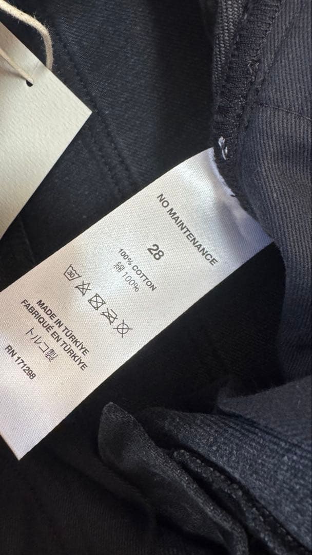 パンツ NO MAINTENANCE Baggy Denim(Wawed Black)