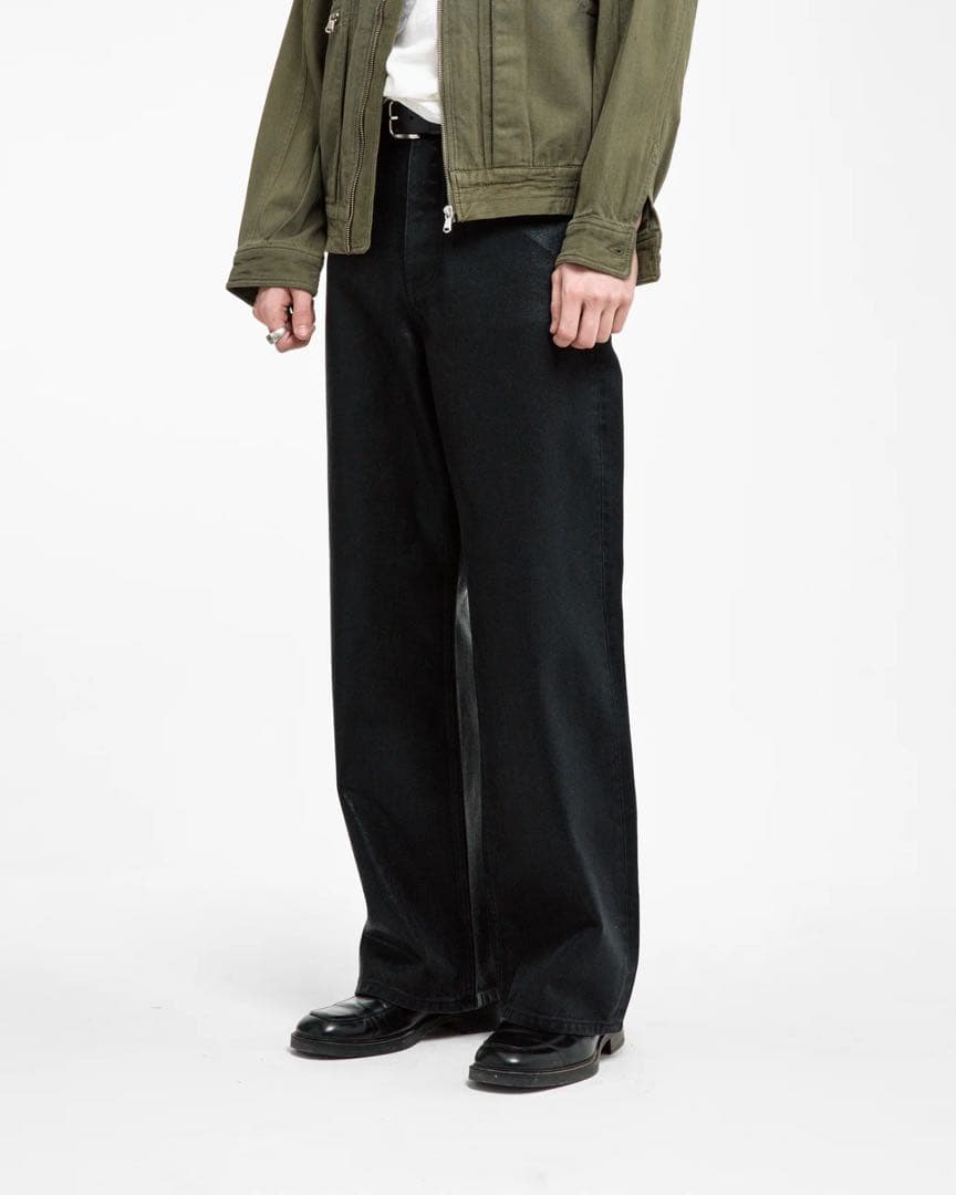 パンツ NO MAINTENANCE Baggy Denim(Wawed Black)