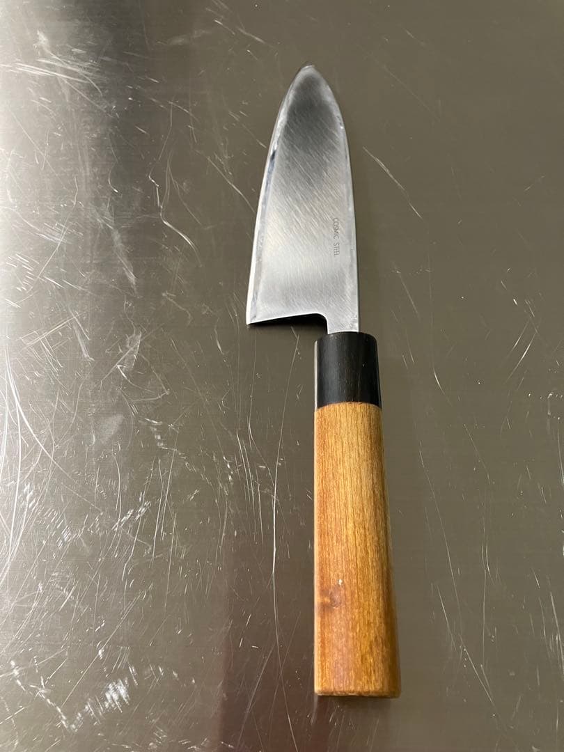 団十郎 コスミック鋼　粉末ハイス鋼　本焼　出刃包丁 5寸半 生産終了