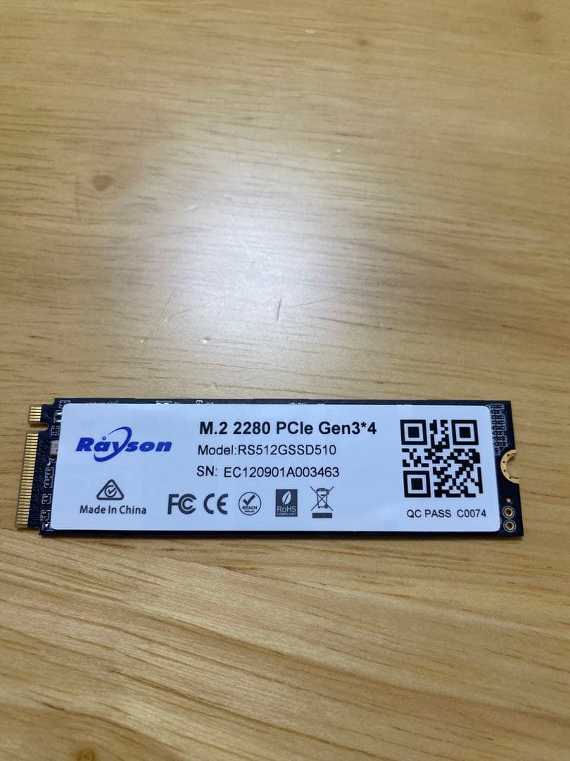 512GB M.2 2280 NVMe SSD 新品未使用 PCIe Gen3