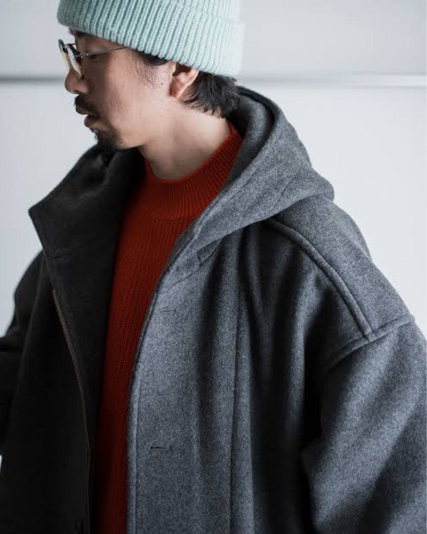 is-ness イズネスHOODED DUFFLE COAT