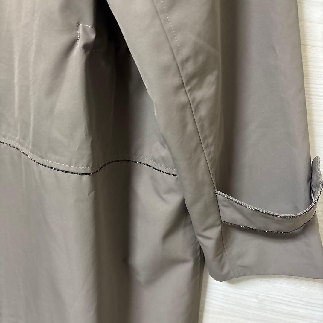 blanc vert ブランベール キラキラ装飾 フーデットコート 40 L