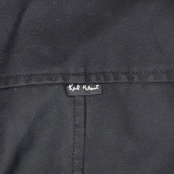 Karl Helmut　刺繍ロゴ　黒　ワークジャケット　Lサイズ　チェック裏地