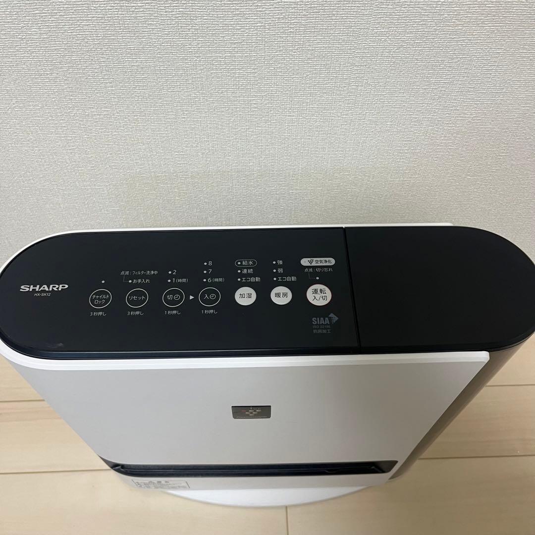 SHARP 2024年製　加湿セラミックファンヒーター　HX-SK12