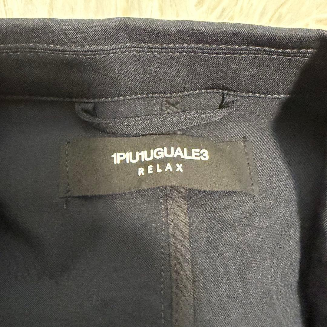 未使用級Lサイズ　1piu1uguale3 テーラード　ラインロゴ　ストレッチ