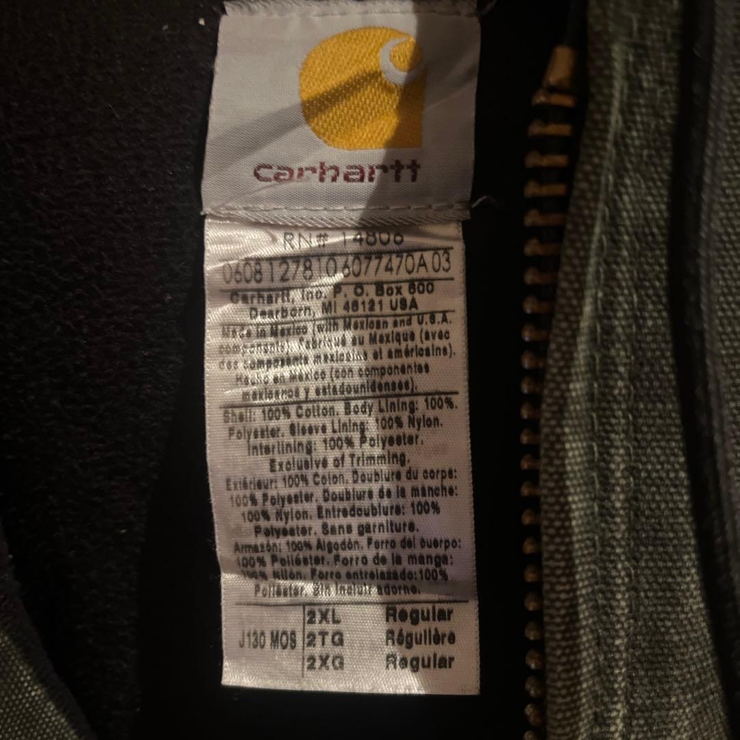 Carhartt カーハートアクティブジャケット　モスMOS 2XL 色落ち良好