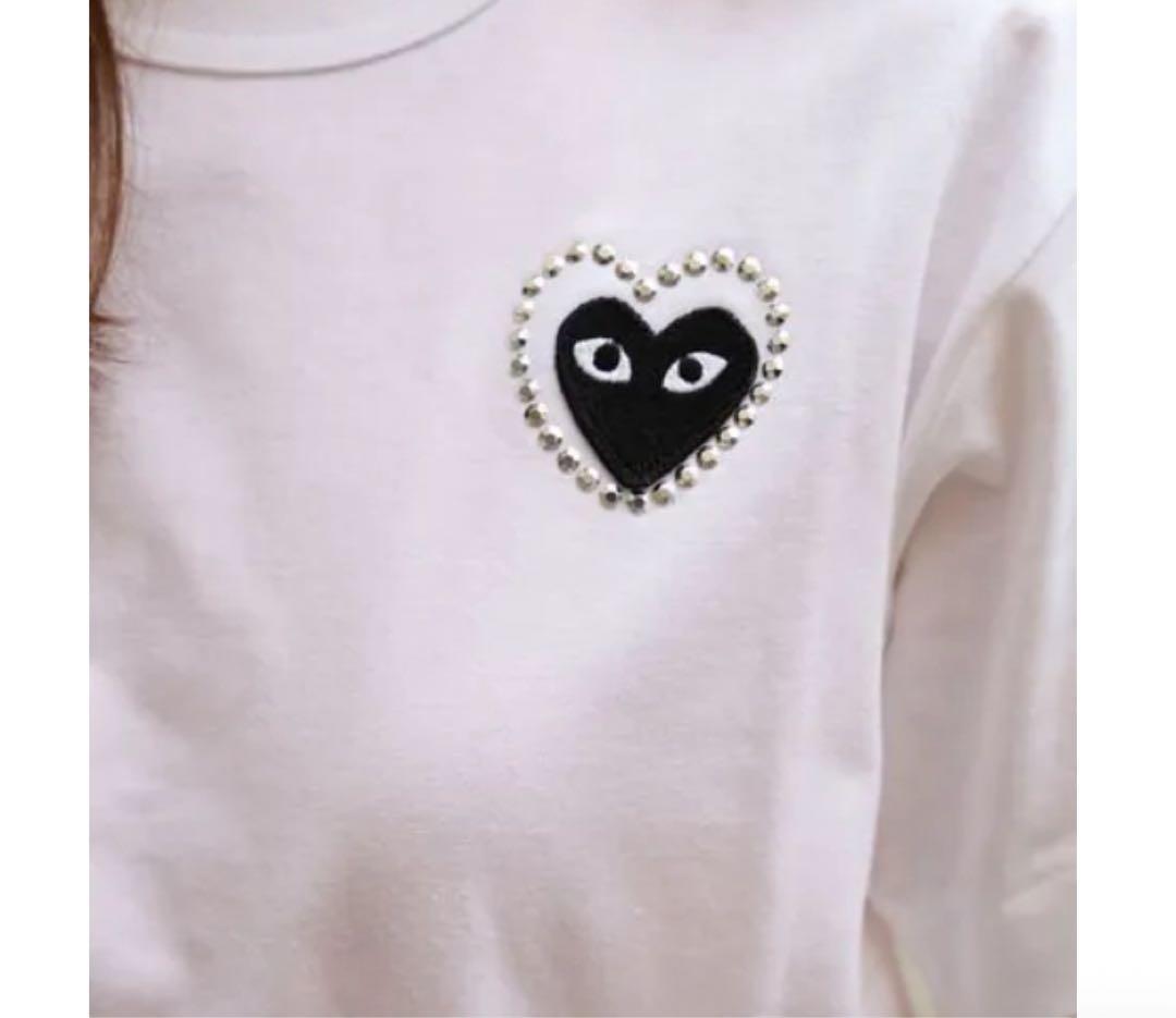 ☆コムデギャルソン　ロゴラインストーンTシャツ☆新品未使用　XXS プレイ