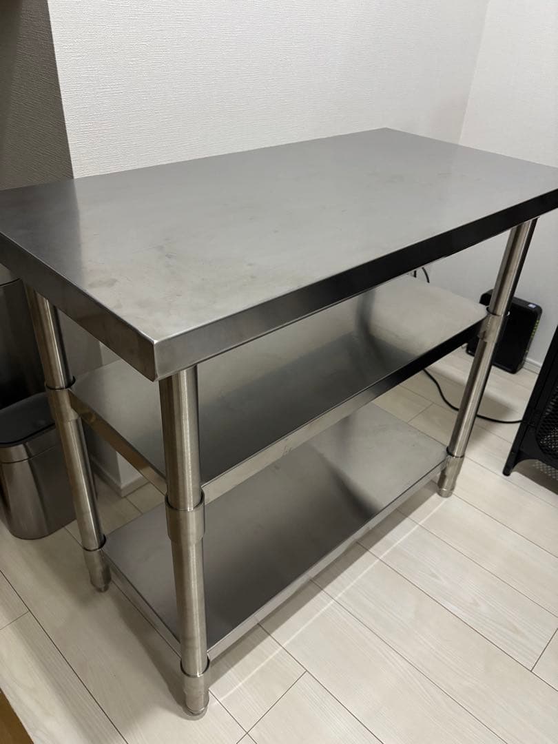 ステンレス 作業台 3段タイプ　900×450×800 板厚1.2mmモデル