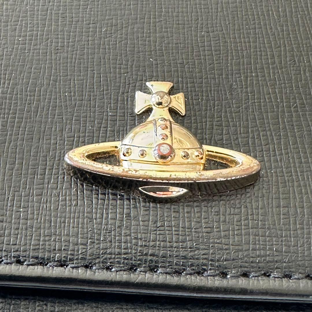 美品✨Vivienne Westwood 三つ折り財布 ブラック レザー