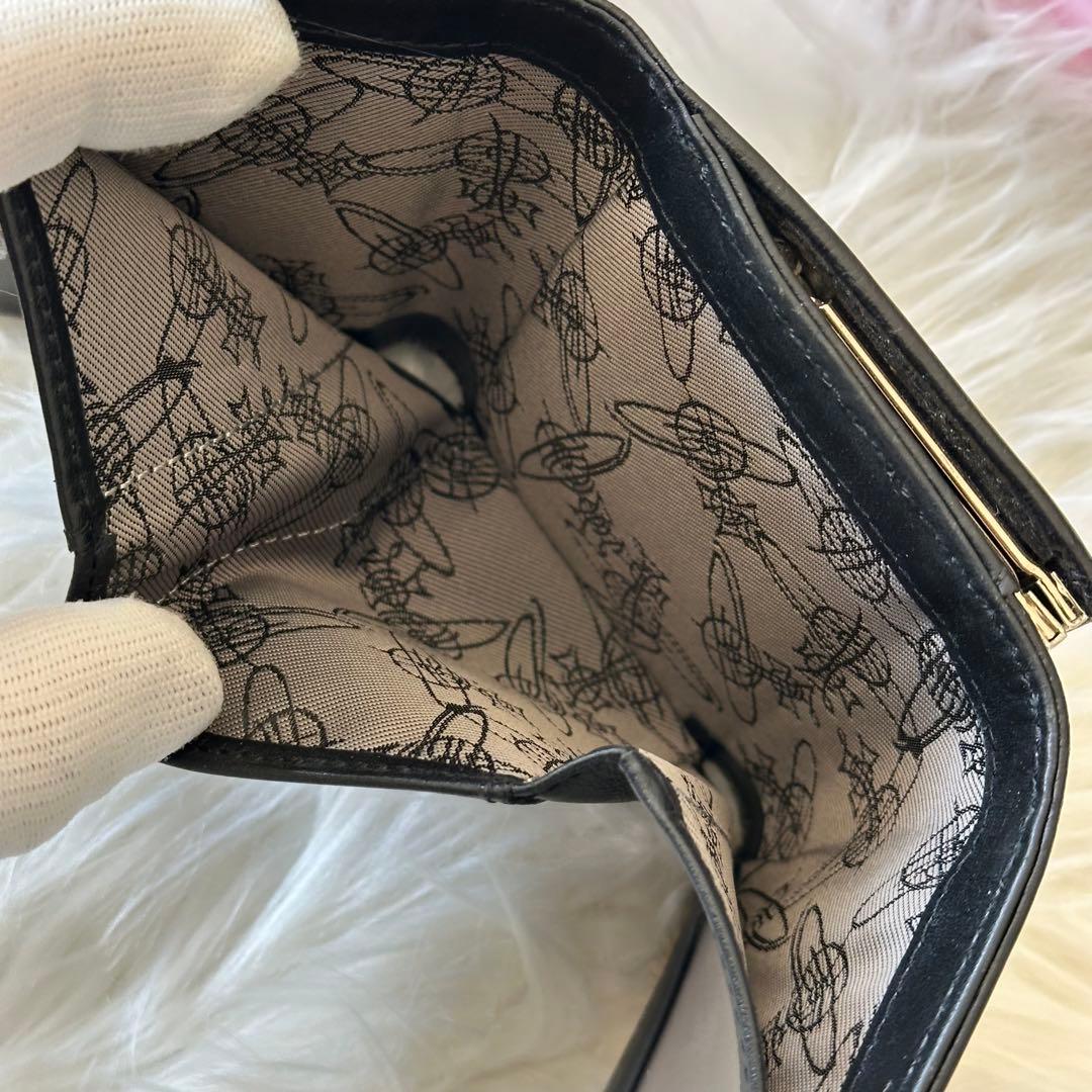美品✨Vivienne Westwood 三つ折り財布 ブラック レザー