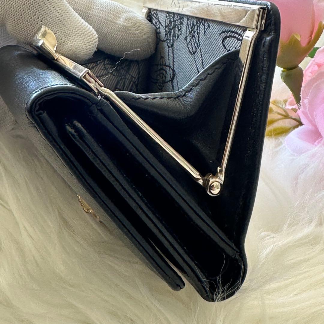 美品✨Vivienne Westwood 三つ折り財布 ブラック レザー