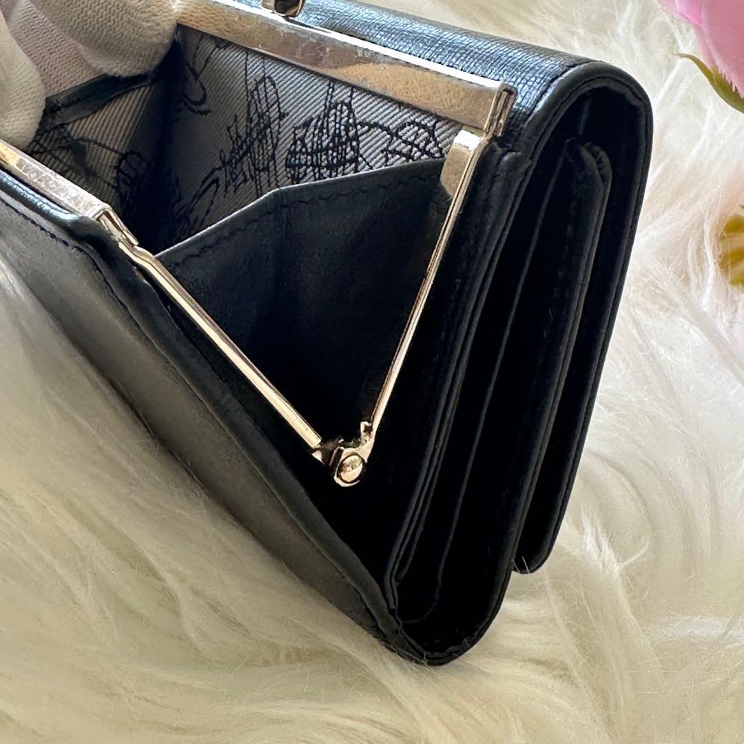 美品✨Vivienne Westwood 三つ折り財布 ブラック レザー