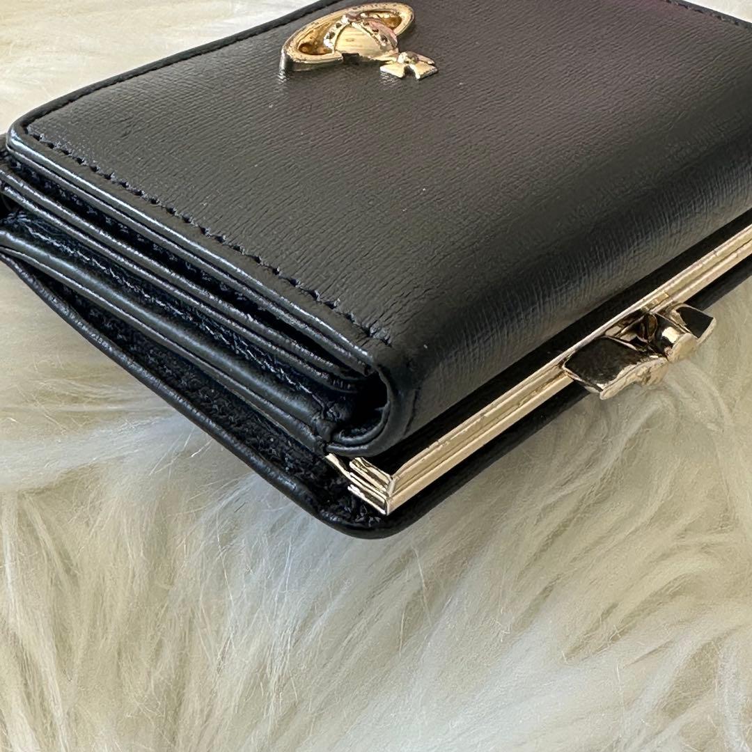 美品✨Vivienne Westwood 三つ折り財布 ブラック レザー