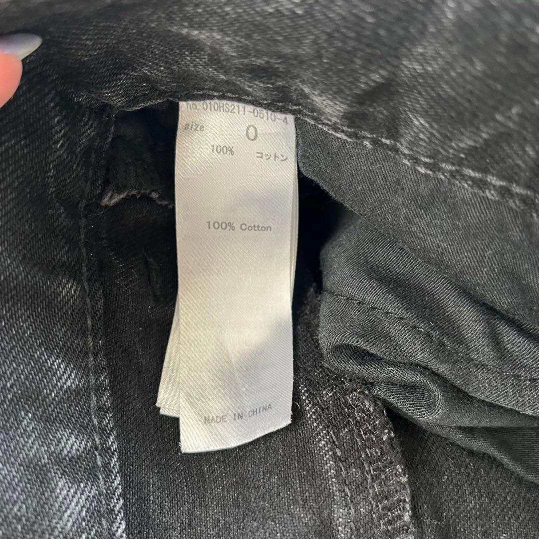 moussy CROSS WAIST WIDE ストレートS丈直し　ブラック