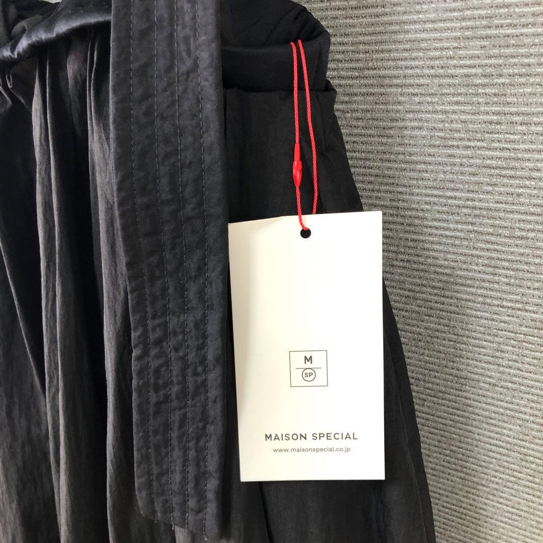 未使用品 メゾンスペシャル サスペンダーボリュームスカート 38 ブラック