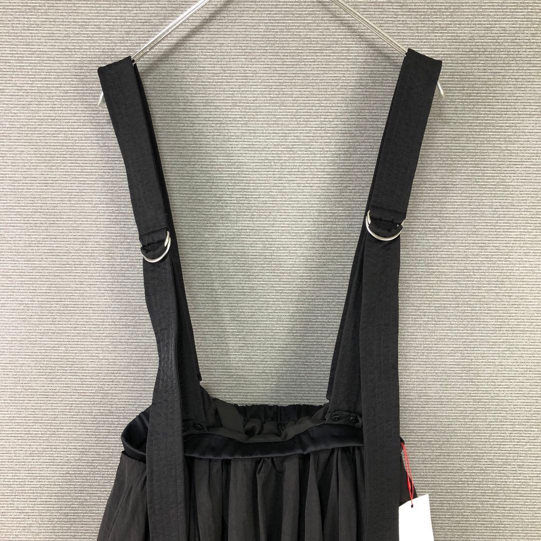 未使用品 メゾンスペシャル サスペンダーボリュームスカート 38 ブラック