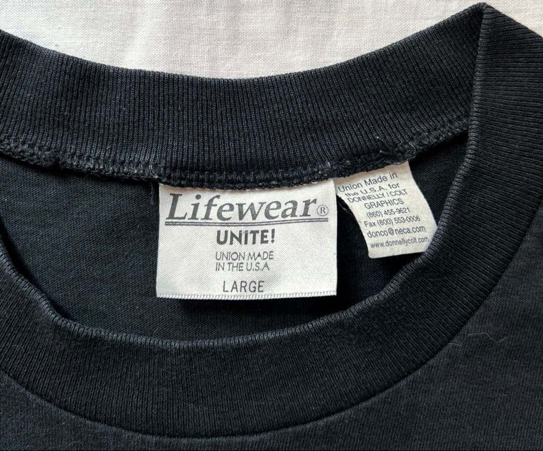 レア 90s ピースマーク アインシュタイン Tシャツ ブラック L usa製