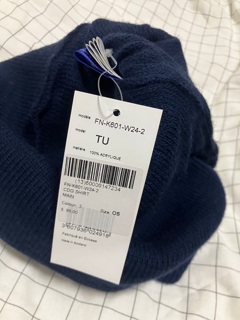 COMME DES GARCONS LIVE FREE ニット帽 ネイビー