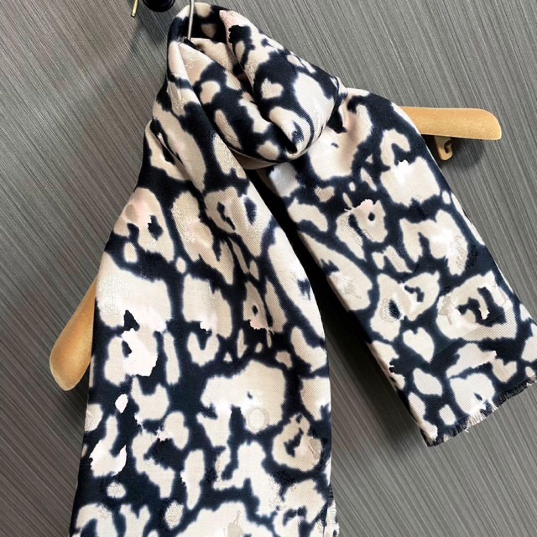 Dior・ストール・マフラー・アニマルプリント ・シルクウール・ディオール極美品