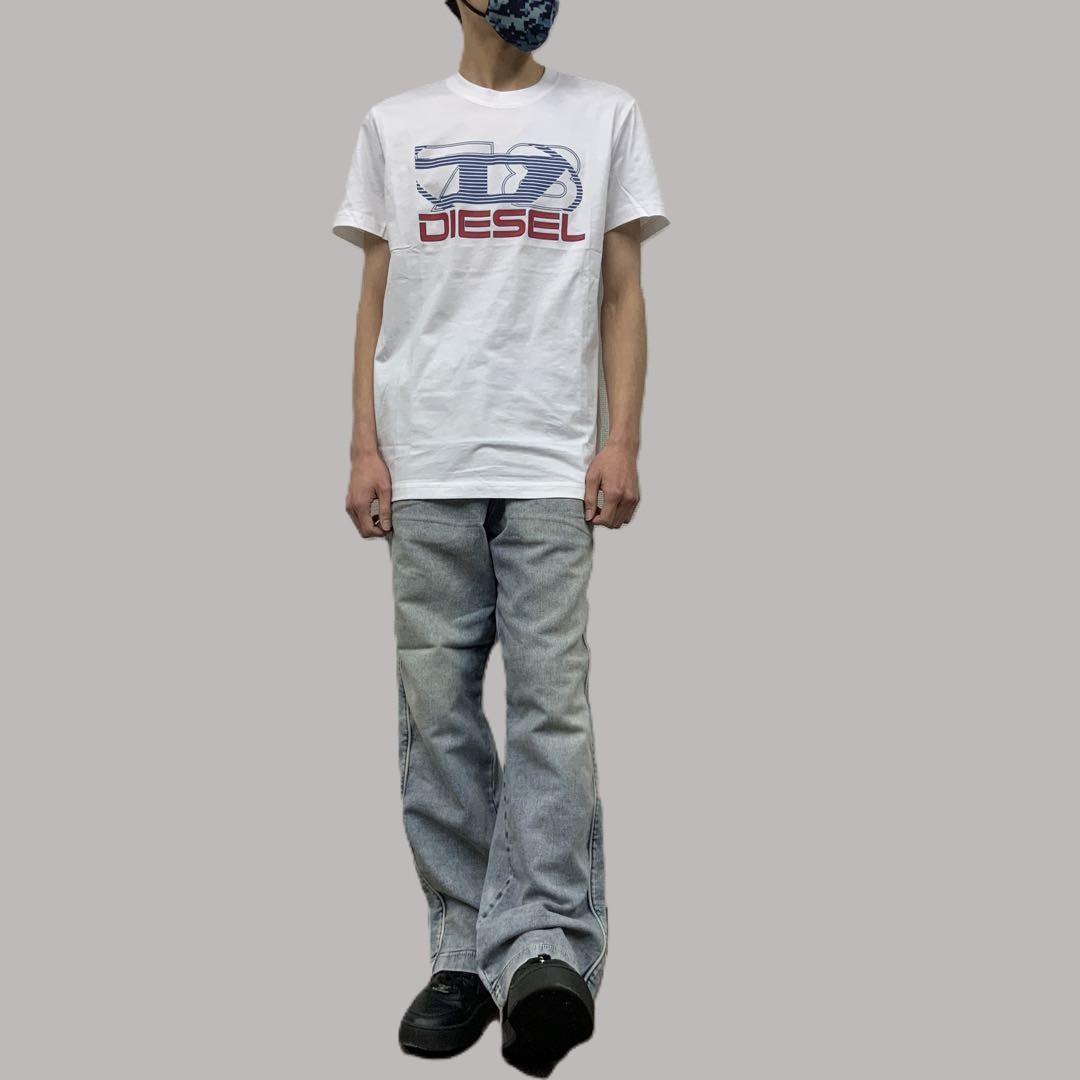 ラスト1点　ディーゼル　Tシャツ　XL　A12502　Ｄロゴ　ホワイト