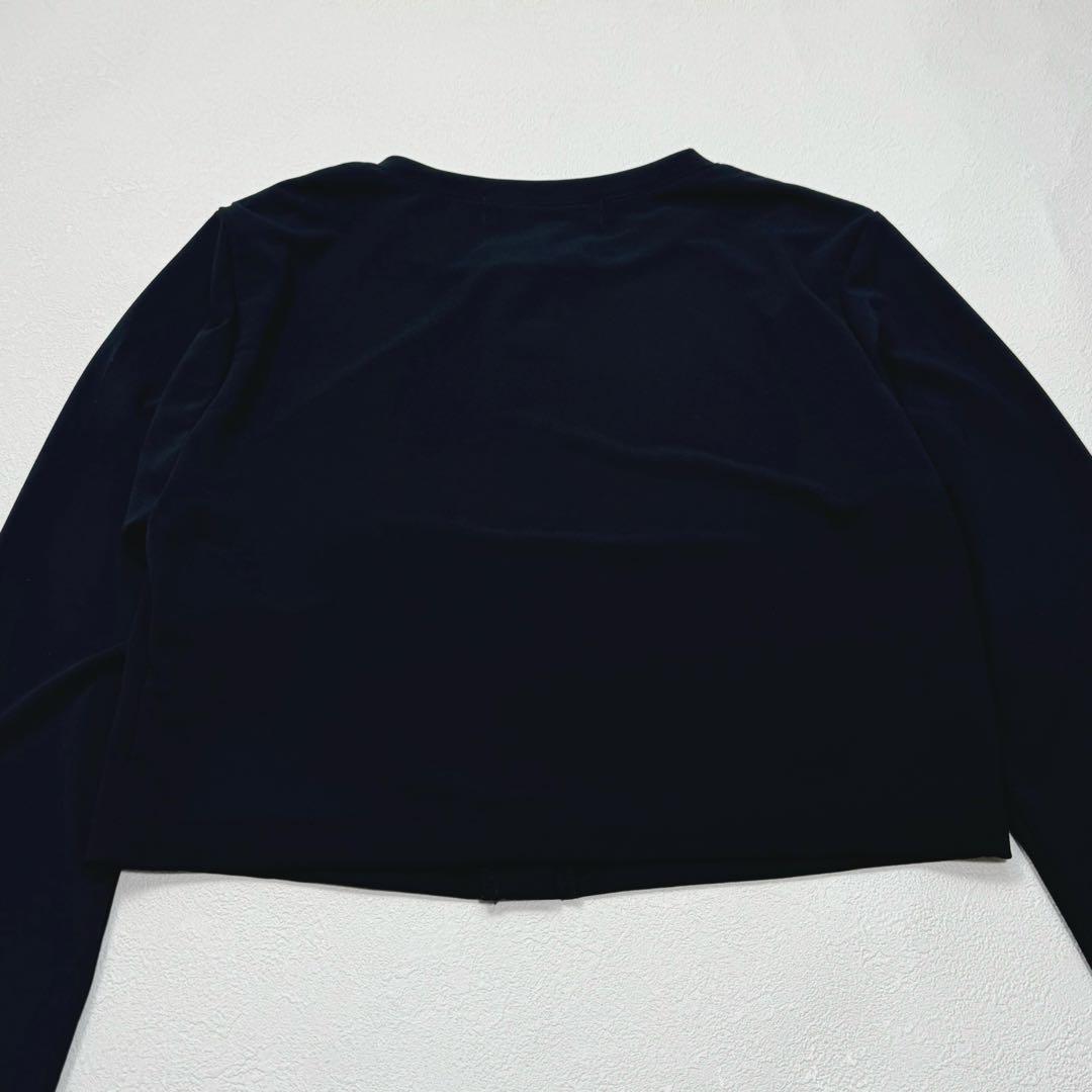 芦屋 ロサブラン 日本製 UVカット ボレロ カーディガン 黒 ブラック M