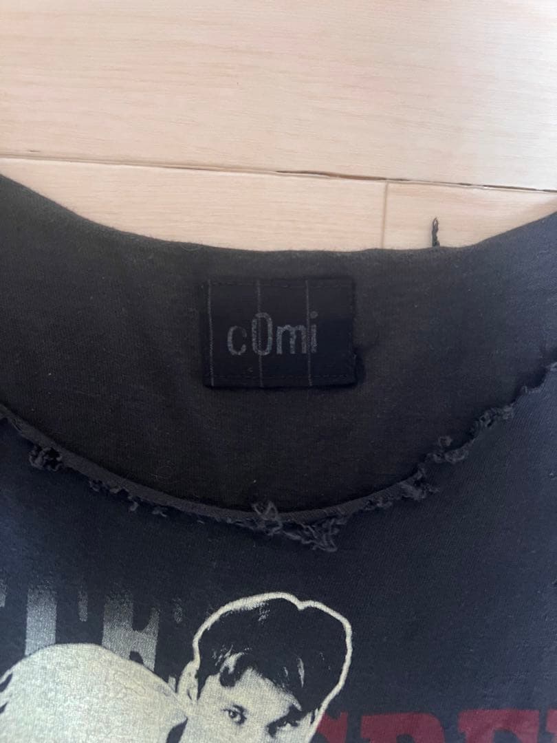 c0mi リメイク check shirt docking no-sleeve