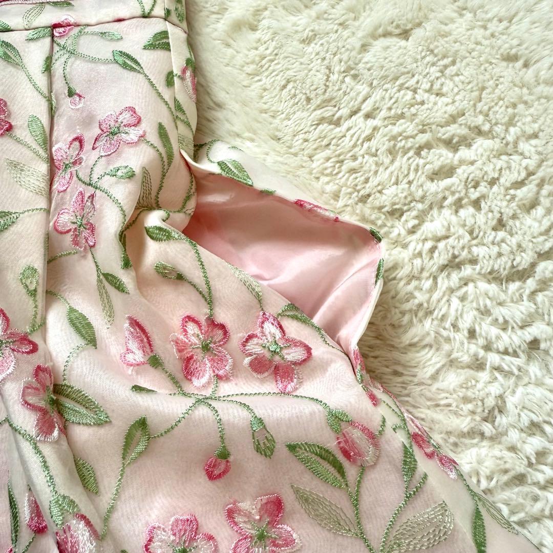 【極美品】TOCCA トッカ ALYSSUM 刺繍ワンピース ピンク 4