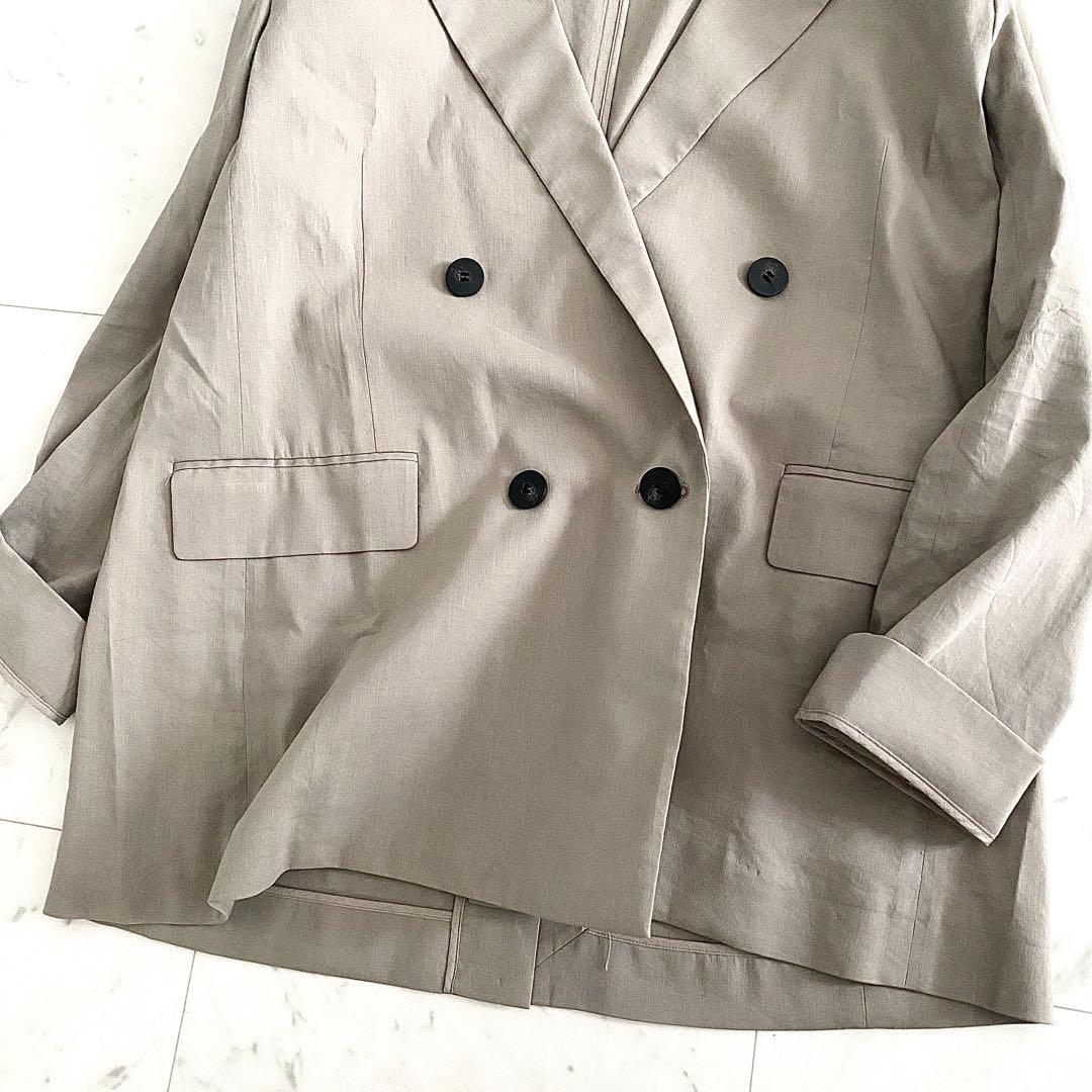 美品 セオリーリュクス 24SS CRISP LINEN DEBBY ジャケット