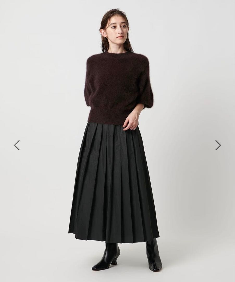 3/13値下げ★今季UNITED ARROWS タフタ プリーツ ラメ スカート